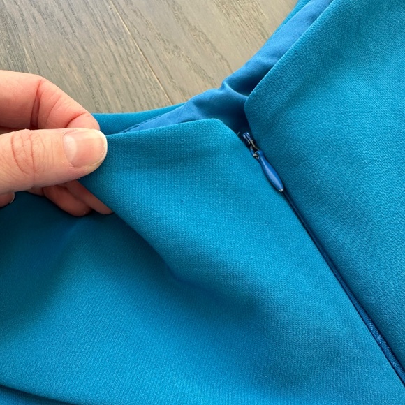 Sachin + Babi Bacall Ocean Blue Gown Off The Shoulder Maxi Dress Evening Size 6 - Picture 11 of 15